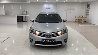 Toyota Corolla Altis 16L CVT Elegance LED Keyless 2014 Silver SKP1507J [upl. by Holmun201]