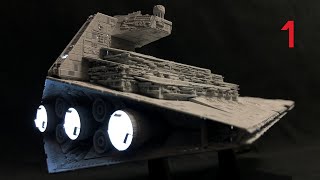 Indepth Build Details Part 1 of 4  Star Destroyer “Devastator”  with Masking  Bandai 15000 [upl. by Lehcor293]