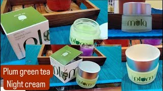 plum green tea night gel review  best night gel  green tea night gel for oily pimple prone skin [upl. by Hepza]