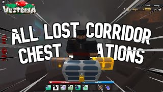 All Lost Corridor Chest Locations  Vesteria  Roblox [upl. by Ahsait]