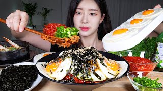 ASMR MUKBANG  순살양념게장으로 입맛 끌어올리는 밥뚝딱 매콤 게장비빔밥 🔥 땡초 팍팍 먹방 SPICY MARINATED CRAB BIBIMBAP EATING [upl. by Airak]