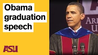 Barack Obama graduation speech Arizona State University ASU [upl. by Wallach965]