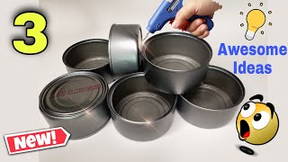 3 Bright Ideas to Reuse TUNA CANS  😱 Creative Recycling  Best out of waste [upl. by Nylevol]