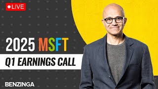 🔴WATCH LIVE Microsoft Q1 2025 Earnings Call  MSFT [upl. by Olympia]