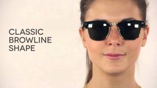 RayBan RB3016 Clubmaster Classic W0365 Sunglasses Review  VisionDirectAU [upl. by Maxima]