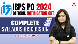 IBPS PO Syllabus 2024  IBPS PO Detailed Syllabus  IBPS PO Notification  By Kinjal Gadhvi [upl. by Eirrotal706]