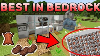 Minecraft Bedrock  AUTOMATIC COW FARM Tutorial BEST PS4  MCPE  Xbox  Windows amp Switch [upl. by Erodeht3]