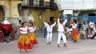 Traditional Dancing in Cartagena Colombia  Cumbia [upl. by Halivah]