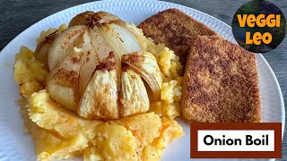 Onion Boil  Tik Tok Trend Rezept  mit knusprigwürzigen Tofuschnitzeln [upl. by Rosena]