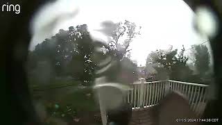 Doorbell Camera Captures Moment Tornado Sent Debris Flying [upl. by Debora]