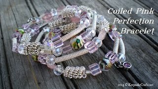 Coiled Pink Perfection Bracelet Tutorial [upl. by Mirilla]