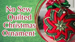 No Sew Quilted Christmas Ornament [upl. by Yekcim]