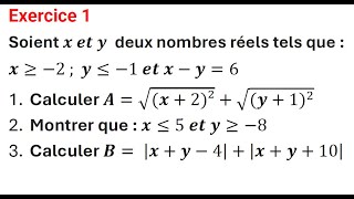 Lordre dans R  la valeur absolue  Tronc commun  Exercice très important [upl. by Adan360]