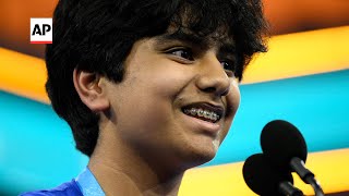 Dev Shah wins National Spelling Bee with psammophile [upl. by Oicirtap]