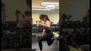 Bulgarian Split Squats dumbbell workout gym fitness splitsquats legday liftheavy [upl. by Jaella527]