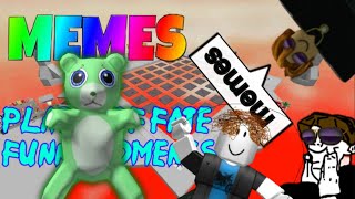 ROBLOX Plates of Fate Funny Moments MEMES [upl. by Esaertal957]