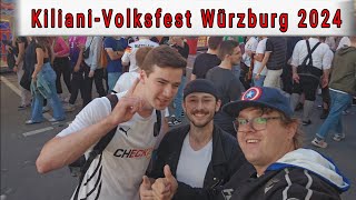 KilianiVolksfest Würzburg 2024 Unterfrankens größtes Volksfest unterwegs mit Justus König JK [upl. by Jaine728]