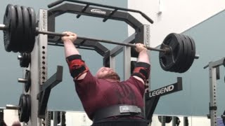 405x8 Paused Reps Strict Overhead Press with warm ups [upl. by Pish840]