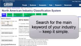 Identifying NAICS Industry Codes 2013 [upl. by Reena]