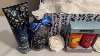 Dreamy Gift Basket Idea  Shrink Wrap Bag amp Bow gift giftbox navyblue [upl. by Corsiglia]