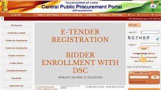 ETENDER REGISTRATION BIDDER ENROLLMENT WITH DIGITAL SIGNATURE [upl. by Eniamzaj]