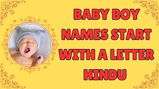 Baby boy names start with a letter Hindu  Baby Name Expert [upl. by Divaj]