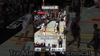 Tre mann 🤯 fypviral nba posterize dunk nbahighligths charlotte hornets basketball [upl. by Grier]