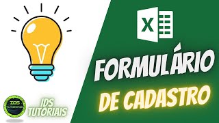 Como Criar Formulário de Cadastro no Excel  SEM VBA [upl. by Ahsiekahs546]