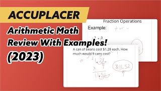 Accuplacer Arithmetic Math Review 2023 Next Generation [upl. by Nanor116]