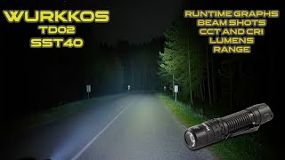 Wurkkos TD02 SST40 new EDC flashlight review in HDR  Night shots and runtimes  Comparison [upl. by Sasnak672]