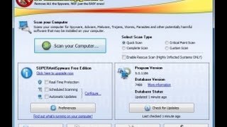 SuperAntispyware How To Install And Scan [upl. by Dyoll248]