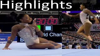 Simone Biles Slow Motion Floor FX Highlights Xfinity 2024 Championships Senior Women Session 2 Day 2 [upl. by Ikuy]