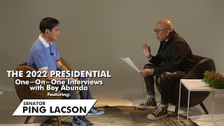 The 2022 Presidential OneOnOne Interviews with Boy Abunda featuring Senator Ping Lacson [upl. by Thackeray266]