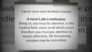 Qualities of a Great Nurse [upl. by Naasar]