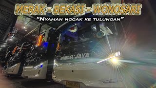 Murah kelas Mewah   Bus Sinar Jaya 80RE Merak  Bekasi  Jogja  Wonosari [upl. by Nowad926]