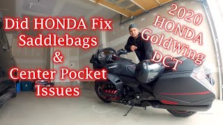 2020 Honda GoldWing DCT Saddlebag Center Pocket amp Handlebars [upl. by Annirok]