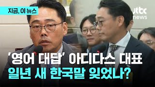 주머니 손 넣고 quotUm…quot 1년 전엔 한국말 하더니 갑자기 영어 국감서 뭇매 맞은 아디다스 대표｜지금 이 뉴스 [upl. by Atnoek]