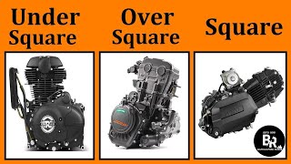 Oversquare vs Undersquare Engine vs Square Engine  Engine types enginedesigns bikes [upl. by Felicdad]