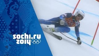 Alpine Skiing  Ladies Giant Slalom  Run 1  Sochi 2014 Winter Olympics [upl. by Kale]