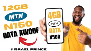 New MTN Data Cheat to get 12GB for N150 4GB for N500 1 Month Validity [upl. by Nyrad216]