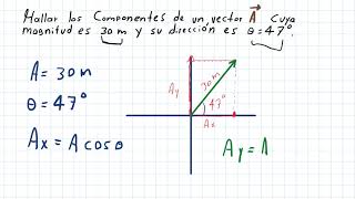 Como calcular los componentes de un vector [upl. by Eibbor696]