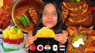 Eating VIRAL STREET FOOD From Around The World To Find The Best 😍😍 [upl. by Wixted]