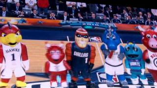 2010 NBA AllStar GameCowboy StadiumMascot Frenzy [upl. by Aney]