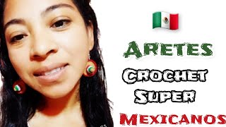 🇲🇽Aretes Sombrerito super Mexicanos 🇲🇽 a crochet 🧶 [upl. by Seeto974]