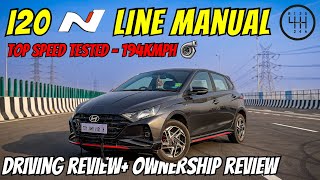 i20 N line Manual ownership review  Driving review Top speed test Handling test btr than polo [upl. by Lezirg]