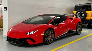 2019 Lamborghini Huracan Performante Spyder  Revs  Walkaround in 4k [upl. by Ettenor]