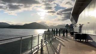 Early morning walk onboard MSC Euribia cruise ship while heading to Geiranger fjord [upl. by Niela]