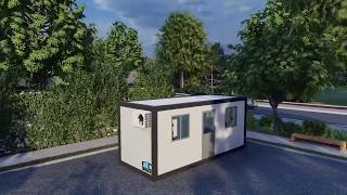 Containere FDC  Birou monobloc construit dintrun container [upl. by Assirahc]