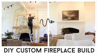 INSANE DIY Fireplace Build  Stunning Modern Fireplace Makeover  Extreme Home Makeover [upl. by Victoria]