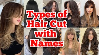 Types Of Girls Hair Cut Nameshaircutname hairstyle haircut Hair Cut Names With Image [upl. by Berte]